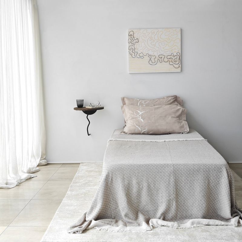 Casa si Gradina - Mobilier - Biblioteci si rafturi - Rafturi - Raft perete Hanah Home, 100% lemn masiv de pin, 35 x 35 cm, negru/nuc, 552NOS2451 - Infinity.ro