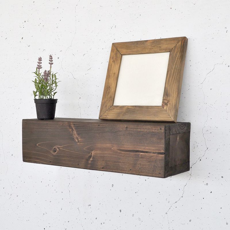Casa si Gradina - Mobilier - Biblioteci si rafturi - Rafturi - Raft decorativ lemn Hanah Home, lemn masiv, 13 x 11 x 40 cm, lemn, 792EVL2953 - Infinity.ro