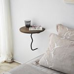 Casa si Gradina - Mobilier - Biblioteci si rafturi - Rafturi - Raft perete Hanah Home, 100% lemn masiv de pin, 35 x 35 cm, negru/nuc, 552NOS2451 - Infinity.ro