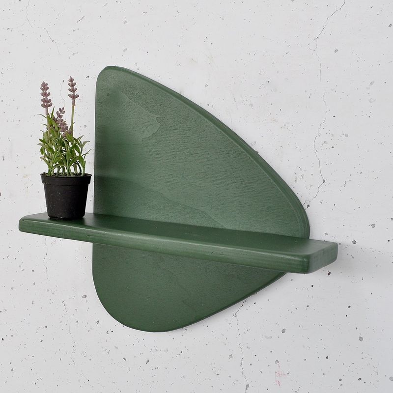 Casa si Gradina - Mobilier - Biblioteci si rafturi - Rafturi - Raft decorativ lemn Hanah Home, placaj, 35 x 11 x 32 cm, închis verde, 792EVL2961 - Infinity.ro