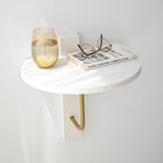 Casa si Gradina - Mobilier - Biblioteci si rafturi - Rafturi - Raft perete Hanah Home, 100% lemn masiv de pin, 35 x 35 cm, auriu/alb, 552NOS2454 - Infinity.ro