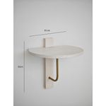 Casa si Gradina - Mobilier - Biblioteci si rafturi - Rafturi - Raft perete Hanah Home, 100% lemn masiv de pin, 35 x 35 cm, auriu/alb, 552NOS2454 - Infinity.ro