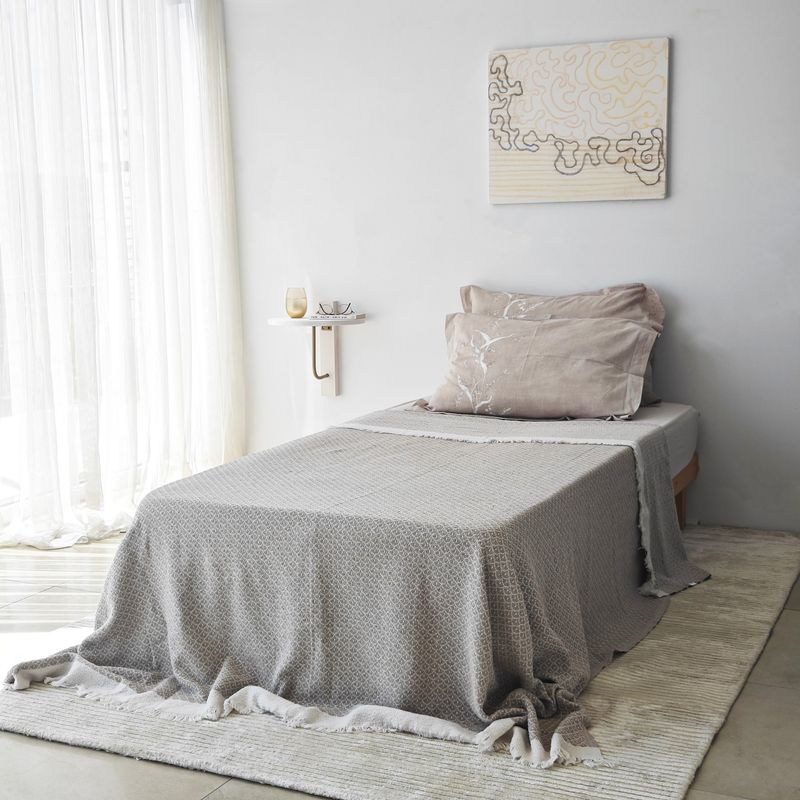 Casa si Gradina - Mobilier - Biblioteci si rafturi - Rafturi - Raft perete Hanah Home, 100% lemn masiv de pin, 35 x 35 cm, auriu/alb, 552NOS2454 - Infinity.ro