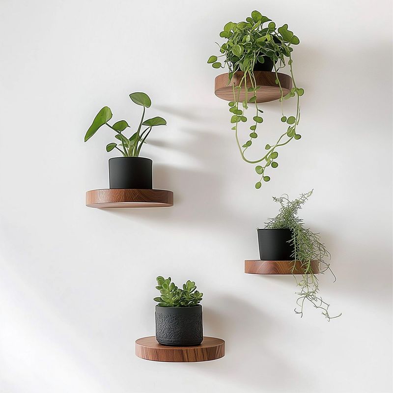 Casa si Gradina - Mobilier - Biblioteci si rafturi - Rafturi - Raft decorativ lemn Hanah Home, lemn masiv, lemn, set 4 piese, 792EVL2935 - Infinity.ro
