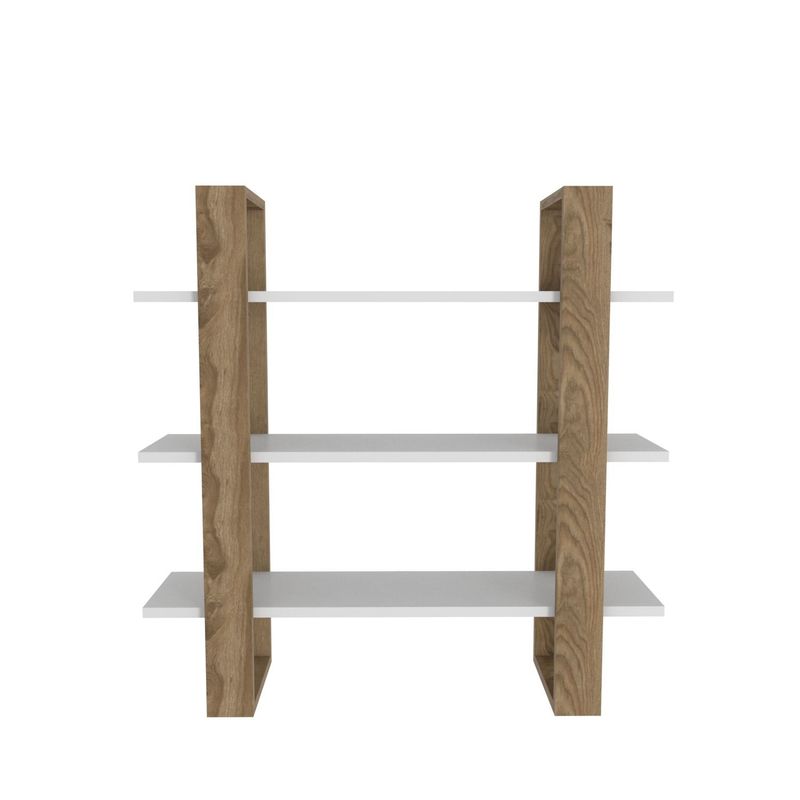 Casa si Gradina - Mobilier - Biblioteci si rafturi - Rafturi - Raft perete Hanah Home, PAL melaminat, 90 x 22 x 90 cm, oud stejar/alb, 875ZNA4731 - Infinity.ro