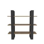 Casa si Gradina - Mobilier - Biblioteci si rafturi - Rafturi - Raft perete Hanah Home, PAL melaminat, 90 x 22 x 90 cm, negru/oud stejar, 875ZNA4732 - Infinity.ro