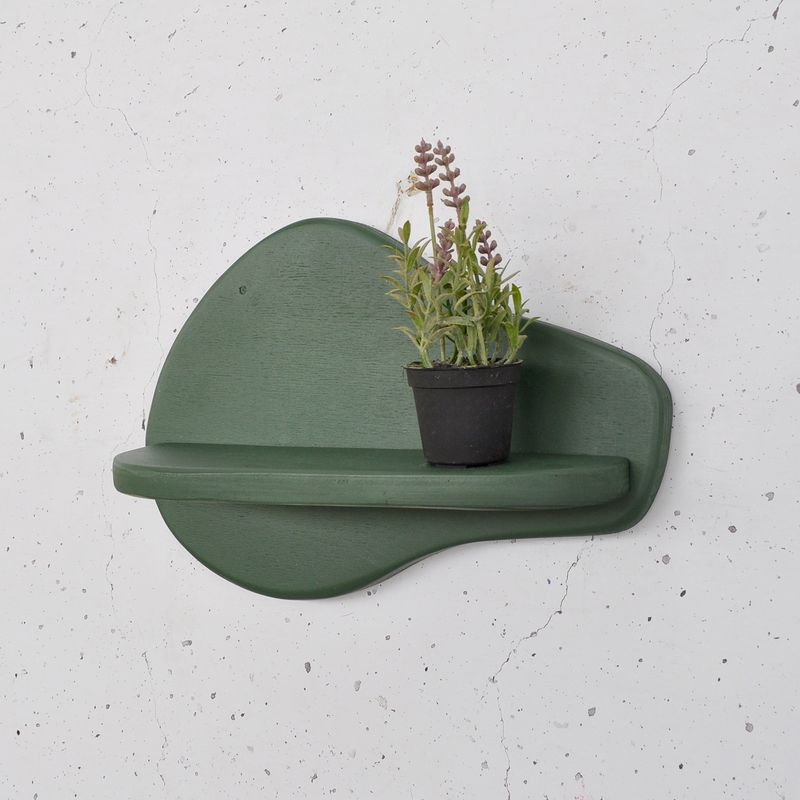 Casa si Gradina - Mobilier - Biblioteci si rafturi - Rafturi - Raft decorativ lemn Hanah Home, placaj, 35 x 11 x 23 cm, verde, 792EVL2954 - Infinity.ro