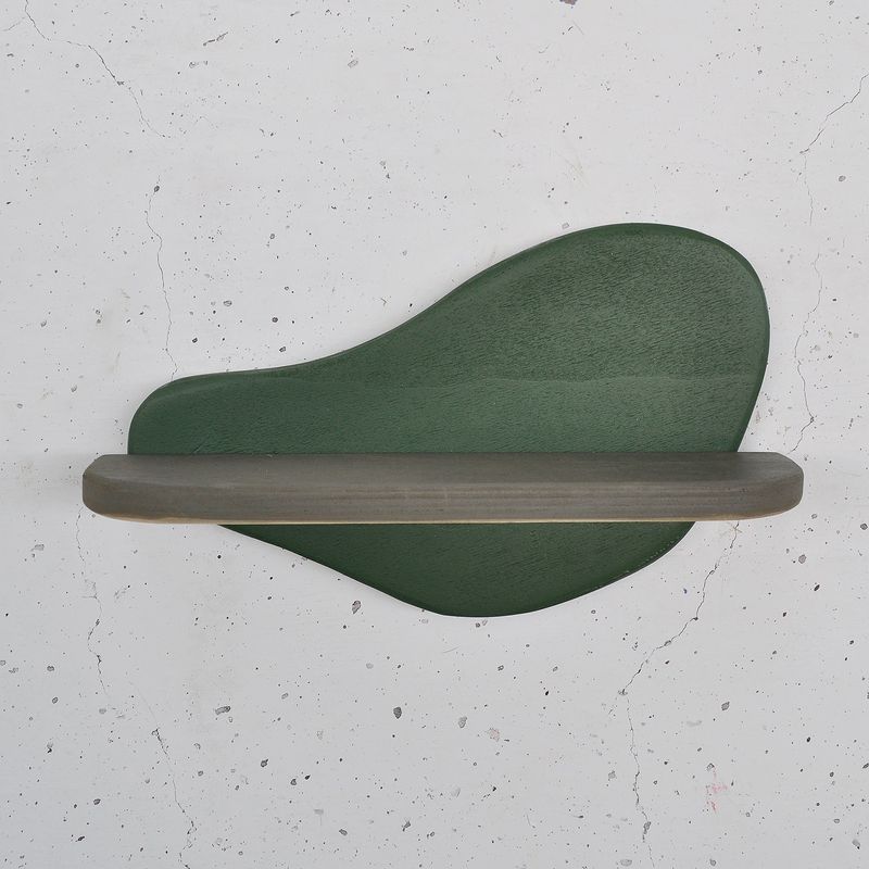 Casa si Gradina - Mobilier - Biblioteci si rafturi - Rafturi - Raft decorativ lemn Hanah Home, placaj, 35 x 11 x 20 cm, închis verde/gri, 792EVL2960 - Infinity.ro