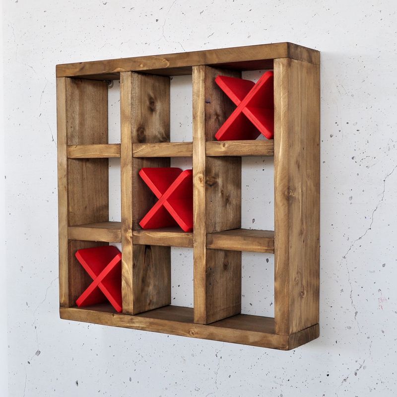 Casa si Gradina - Mobilier - Biblioteci si rafturi - Rafturi - Raft decorativ lemn Hanah Home, lemn masiv, 42.5 x 11 x 42.5 cm, lemn, 792EVL2951 - Infinity.ro