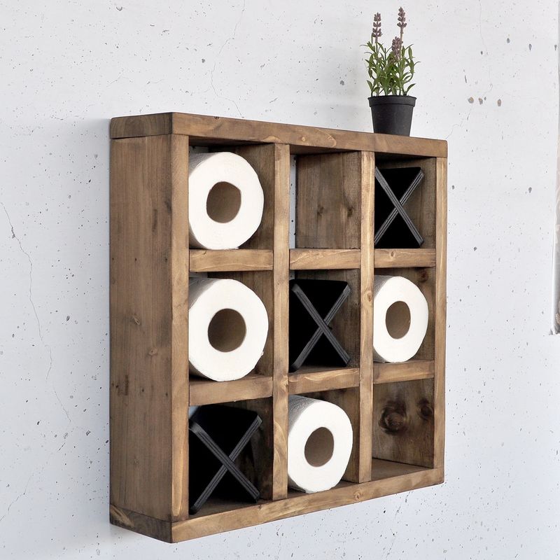 Casa si Gradina - Mobilier - Biblioteci si rafturi - Rafturi - Raft decorativ lemn Hanah Home, lemn masiv, 42.5 x 11 x 42.5 cm, lemn, 792EVL2952 - Infinity.ro