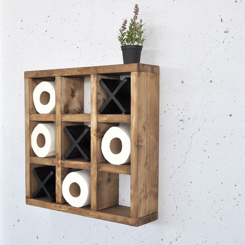 Casa si Gradina - Mobilier - Biblioteci si rafturi - Rafturi - Raft decorativ lemn Hanah Home, lemn masiv, 42.5 x 11 x 42.5 cm, lemn, 792EVL2952 - Infinity.ro