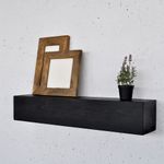 Casa si Gradina - Mobilier - Biblioteci si rafturi - Rafturi - Raft decorativ lemn Hanah Home, lemn masiv, 13 x 11 x 60 cm, negru, 792EVL2939 - Infinity.ro