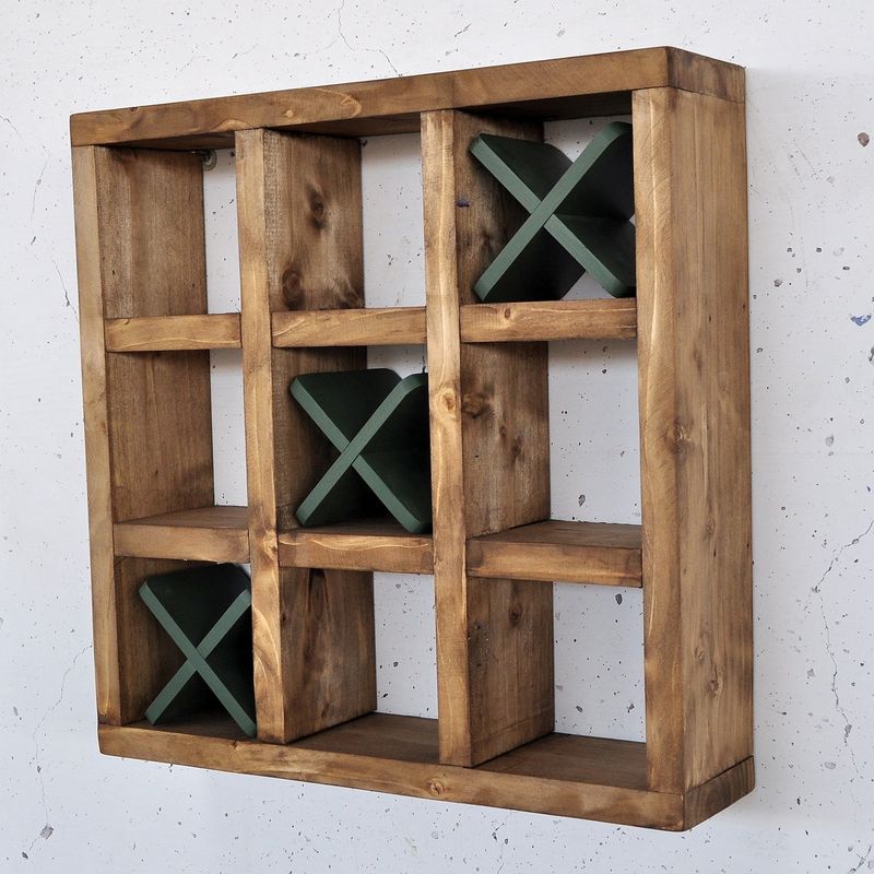 Casa si Gradina - Mobilier - Biblioteci si rafturi - Rafturi - Raft decorativ lemn Hanah Home, lemn masiv, 42.5 x 11 x 42.5 cm, lemn, 792EVL2950 - Infinity.ro