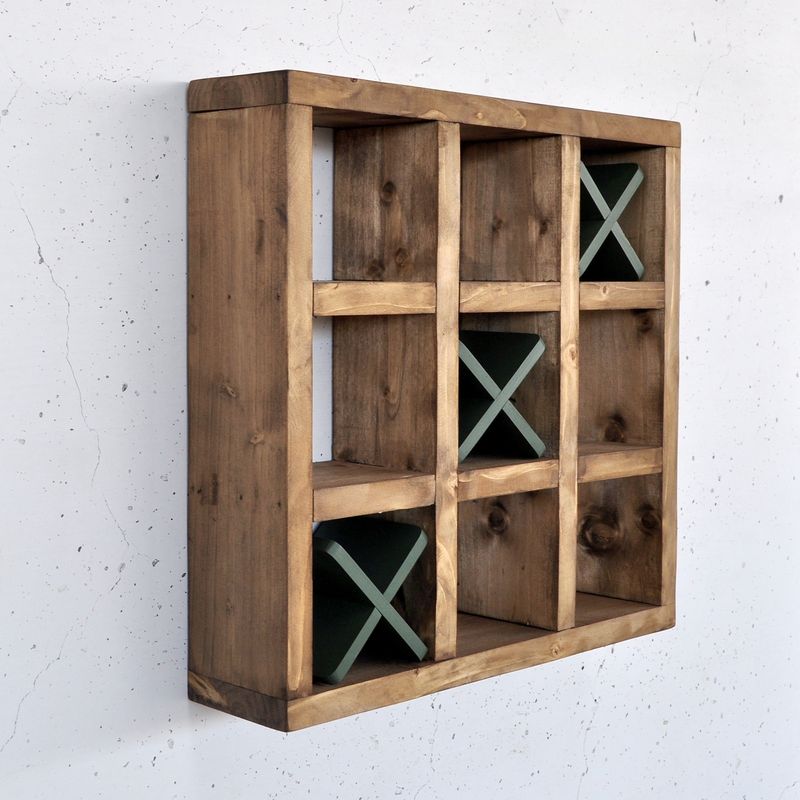 Casa si Gradina - Mobilier - Biblioteci si rafturi - Rafturi - Raft decorativ lemn Hanah Home, lemn masiv, 42.5 x 11 x 42.5 cm, lemn, 792EVL2950 - Infinity.ro