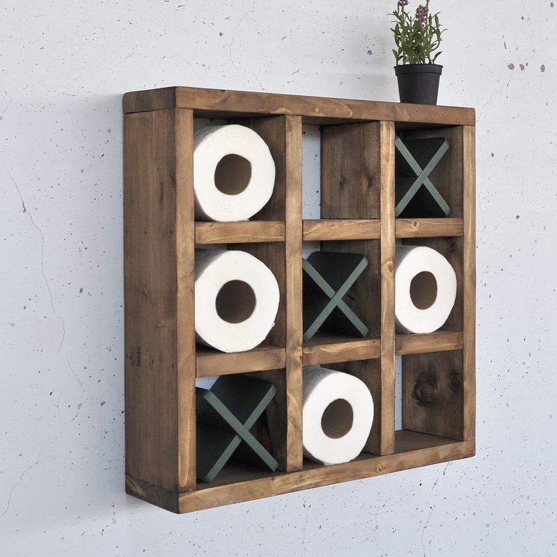 Casa si Gradina - Mobilier - Biblioteci si rafturi - Rafturi - Raft decorativ lemn Hanah Home, lemn masiv, 42.5 x 11 x 42.5 cm, lemn, 792EVL2950 - Infinity.ro