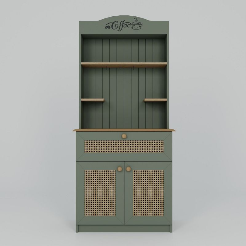 Casa si Gradina - Mobilier - Comode si corpuri - Corpuri bucatarie - Suport cafea Hanah Home, PAL 100%, 80 x 42 x 100 cm, verde, 350MWD1212 - Infinity.ro