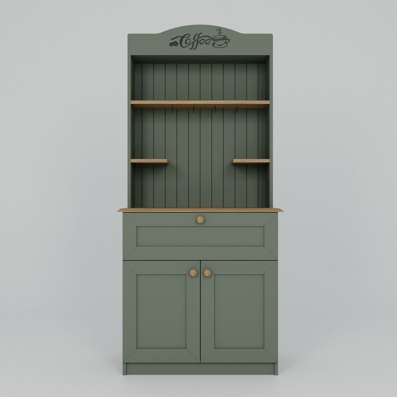 Casa si Gradina - Mobilier - Comode si corpuri - Corpuri bucatarie - Suport cafea Hanah Home, PAL 100%, 80 x 42 x 100 cm, verde, 350MWD1210 - Infinity.ro