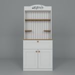 Casa si Gradina - Mobilier - Comode si corpuri - Corpuri bucatarie - Suport cafea Hanah Home, PAL 100%, 80 x 42 x 100 cm, alb, 350MWD1211 - Infinity.ro