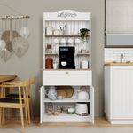 Casa si Gradina - Mobilier - Comode si corpuri - Corpuri bucatarie - Suport cafea Hanah Home, PAL 100%, 80 x 42 x 100 cm, alb, 350MWD1211 - Infinity.ro