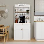 Casa si Gradina - Mobilier - Comode si corpuri - Corpuri bucatarie - Suport cafea Hanah Home, PAL 100%, 80 x 42 x 100 cm, alb, 350MWD1211 - Infinity.ro