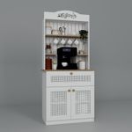 Casa si Gradina - Mobilier - Comode si corpuri - Corpuri bucatarie - Suport cafea Hanah Home, PAL 100%, 80 x 42 x 100 cm, alb, 350MWD1213 - Infinity.ro