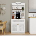 Casa si Gradina - Mobilier - Comode si corpuri - Corpuri bucatarie - Suport cafea Hanah Home, PAL 100%, 80 x 42 x 100 cm, alb, 350MWD1213 - Infinity.ro