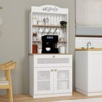 Casa si Gradina - Mobilier - Comode si corpuri - Corpuri bucatarie - Suport cafea Hanah Home, PAL 100%, 80 x 42 x 100 cm, alb, 350MWD1213 - Infinity.ro