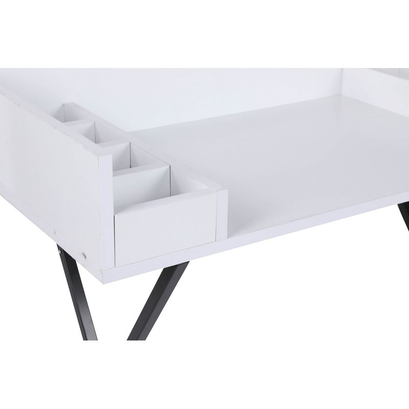 Casa si Gradina - Mobilier - Comode si corpuri - Masute de toaleta - Masă machiaj Hanah Home, PAL melaminat, 100 x 89 x 50 cm, alb/negru, 811MDD5106 - Infinity.ro