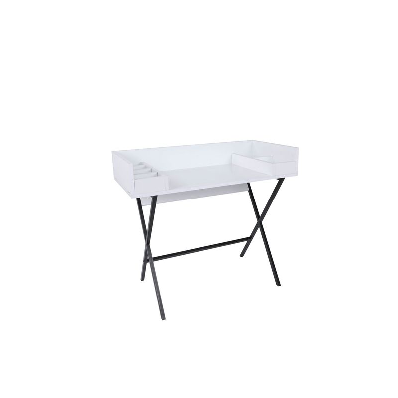 Casa si Gradina - Mobilier - Comode si corpuri - Masute de toaleta - Masă machiaj Hanah Home, PAL melaminat, 100 x 89 x 50 cm, alb/negru, 811MDD5106 - Infinity.ro
