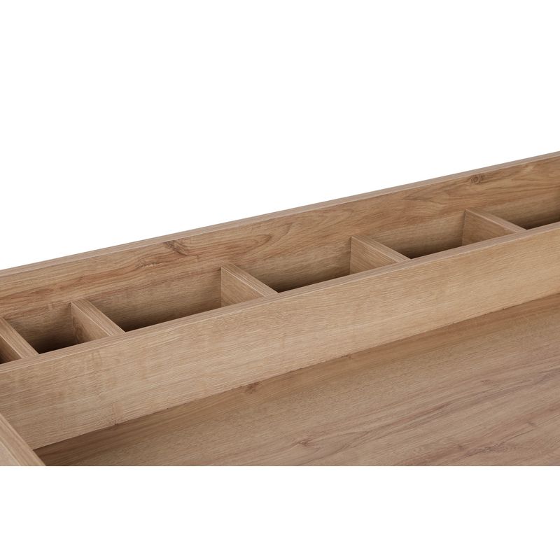 Casa si Gradina - Mobilier - Comode si corpuri - Masute de toaleta - Masă machiaj Hanah Home, PAL melaminat, 100 x 89 x 50 cm, stejar/negru, 811MDD5109 - Infinity.ro