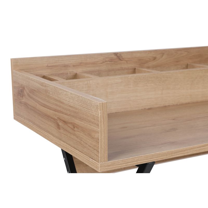 Casa si Gradina - Mobilier - Comode si corpuri - Masute de toaleta - Masă machiaj Hanah Home, PAL melaminat, 100 x 89 x 50 cm, stejar/negru, 811MDD5109 - Infinity.ro