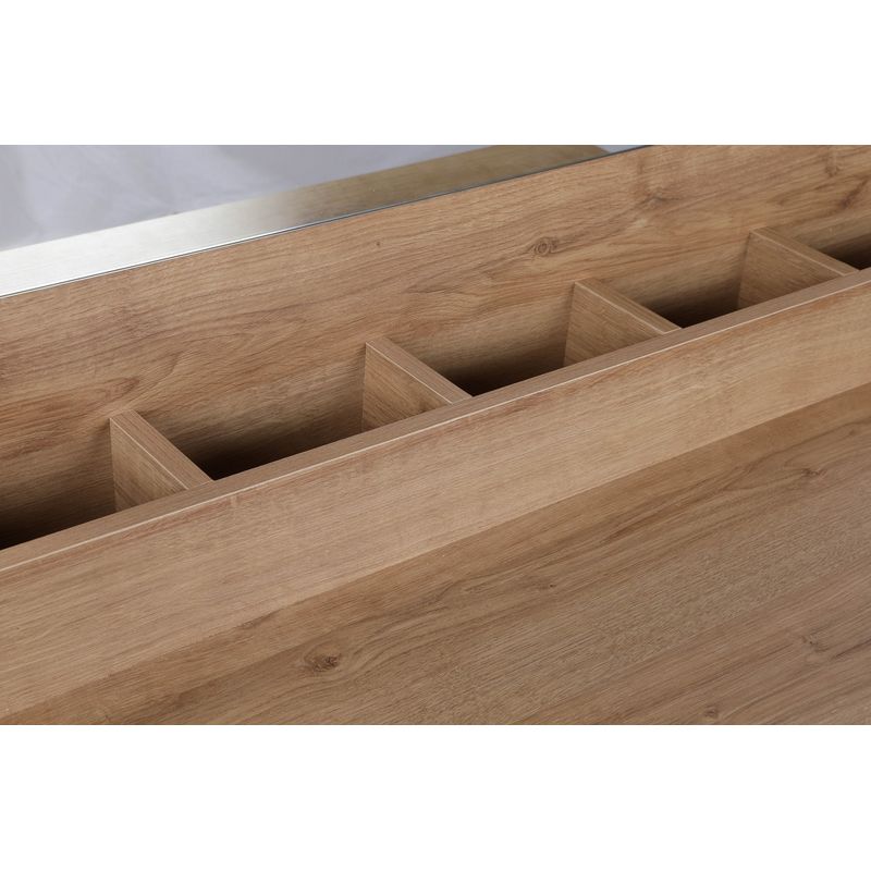 Casa si Gradina - Mobilier - Comode si corpuri - Masute de toaleta - Masă machiaj Hanah Home, PAL melaminat, 100 x 124 x 50 cm, stejar/negru, 811MDD5108 - Infinity.ro