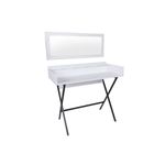 Casa si Gradina - Mobilier - Comode si corpuri - Masute de toaleta - Masă machiaj Hanah Home, PAL melaminat, 100 x 89 x 50 cm, alb/negru, 811MDD5107 - Infinity.ro