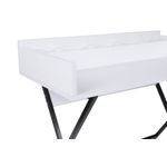 Casa si Gradina - Mobilier - Comode si corpuri - Masute de toaleta - Masă machiaj Hanah Home, PAL melaminat, 100 x 89 x 50 cm, alb/negru, 811MDD5107 - Infinity.ro