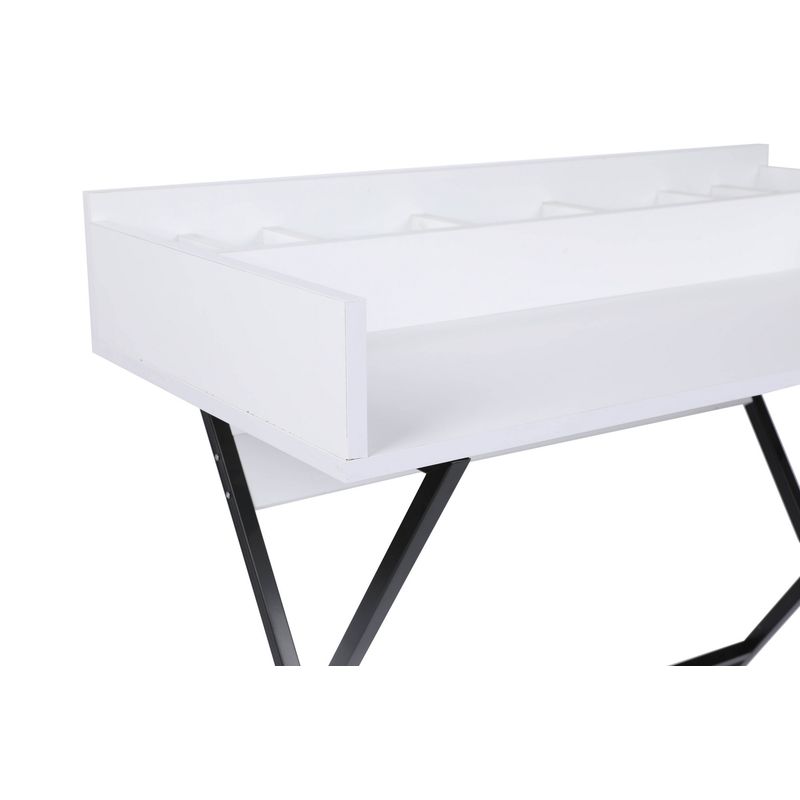 Casa si Gradina - Mobilier - Comode si corpuri - Masute de toaleta - Masă machiaj Hanah Home, PAL melaminat, 100 x 89 x 50 cm, alb/negru, 811MDD5107 - Infinity.ro
