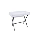 Casa si Gradina - Mobilier - Comode si corpuri - Masute de toaleta - Masă machiaj Hanah Home, PAL melaminat, 100 x 89 x 50 cm, alb/negru, 811MDD5107 - Infinity.ro