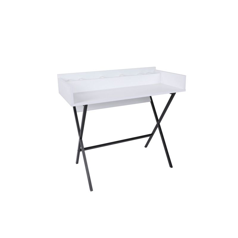 Casa si Gradina - Mobilier - Comode si corpuri - Masute de toaleta - Masă machiaj Hanah Home, PAL melaminat, 100 x 89 x 50 cm, alb/negru, 811MDD5107 - Infinity.ro