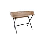 Casa si Gradina - Mobilier - Comode si corpuri - Masute de toaleta - Masă machiaj Hanah Home, PAL melaminat, 100 x 89 x 50 cm, nuc/negru, 811MDD5103 - Infinity.ro