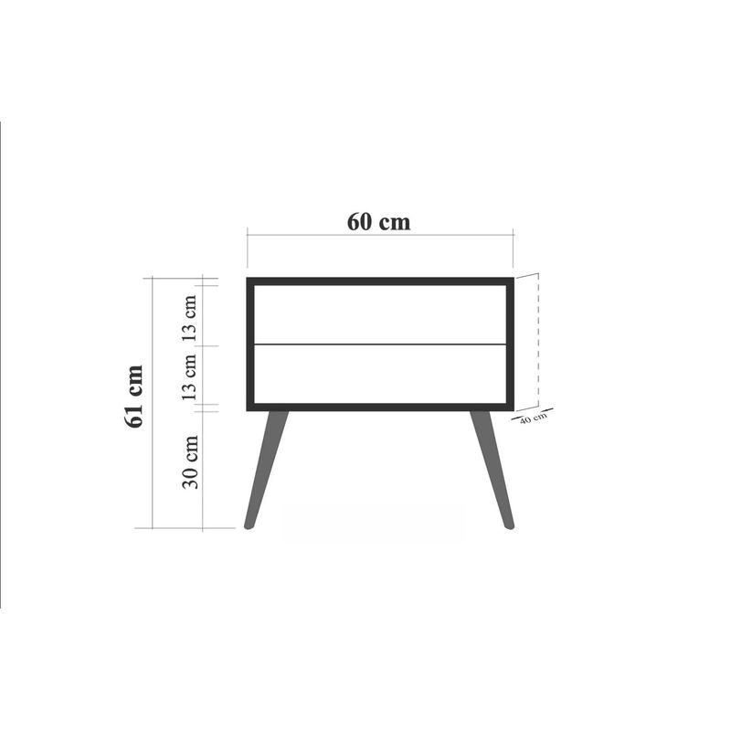 Casa si Gradina - Mobilier - Comode si corpuri - Noptiere - Noptieră Hanah Home, PAL melaminat, 60 x 40 x 61 cm, multicolor, 863SPH3524 - Infinity.ro