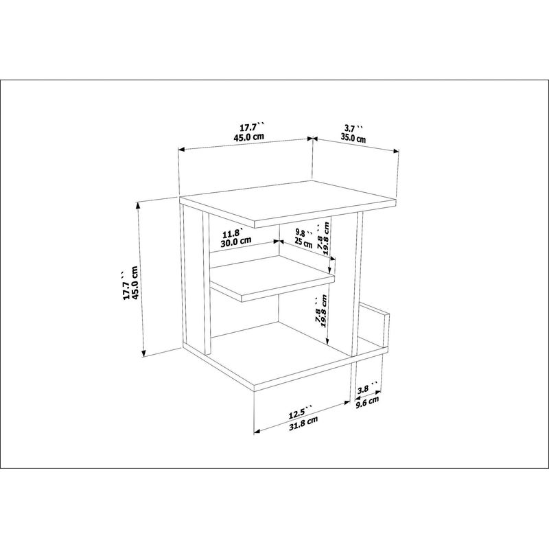 Casa si Gradina - Mobilier - Comode si corpuri - Noptiere - Noptieră Hanah Home, PAL melaminat, 45 x 35 x 45 cm, bej, 875ZNA3424 - Infinity.ro