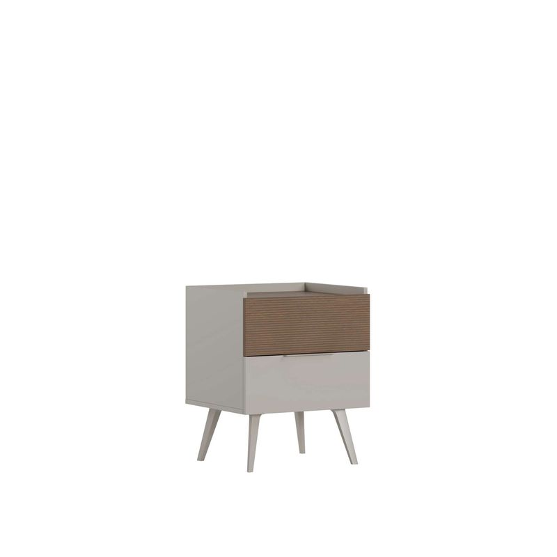 Casa si Gradina - Mobilier - Comode si corpuri - Noptiere - Noptieră Hanah Home, PAL melaminat, 50 x 44 x 62 cm, bej-cenușiu, 479ADR1519 - Infinity.ro