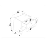 Casa si Gradina - Mobilier - Comode si corpuri - Noptiere - Noptieră Hanah Home, PAL melaminat, 45 x 35 x 45 cm, alb, 875ZNA3410 - Infinity.ro