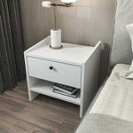 Casa si Gradina - Mobilier - Comode si corpuri - Noptiere - Noptieră Hanah Home, PAL melaminat, 45 x 35 x 45 cm, alb, 875ZNA3410 - Infinity.ro