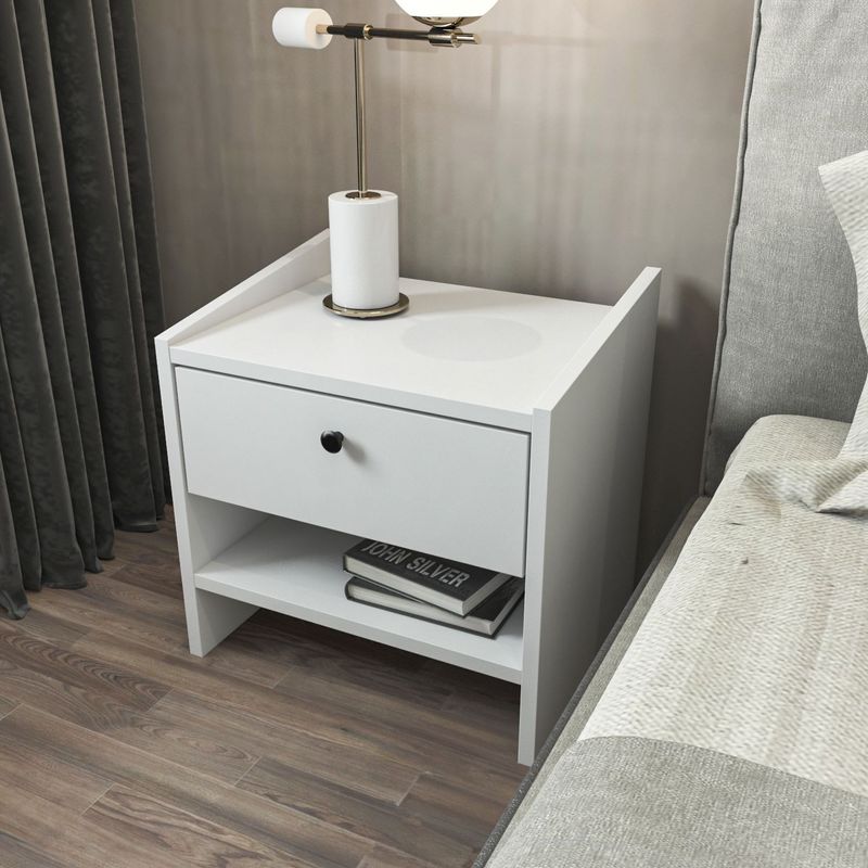 Casa si Gradina - Mobilier - Comode si corpuri - Noptiere - Noptieră Hanah Home, PAL melaminat, 45 x 35 x 45 cm, alb, 875ZNA3410 - Infinity.ro