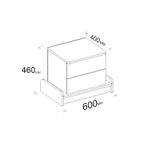 Casa si Gradina - Mobilier - Comode si corpuri - Noptiere - Noptieră Hanah Home, PAL melaminat, 60 x 40 x 46 cm, alb/nuc, 875ZNA3404 - Infinity.ro