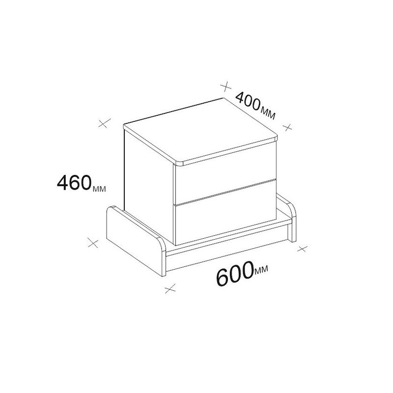 Casa si Gradina - Mobilier - Comode si corpuri - Noptiere - Noptieră Hanah Home, PAL melaminat, 60 x 40 x 46 cm, alb/nuc, 875ZNA3404 - Infinity.ro