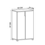 Casa si Gradina - Mobilier - Dulapuri si sifoniere - Dulapuri pantofi - Pantofar Hanah Home, PAL melaminat, 60 x 34 x 97 cm, alb, 469ORN1301 - Infinity.ro