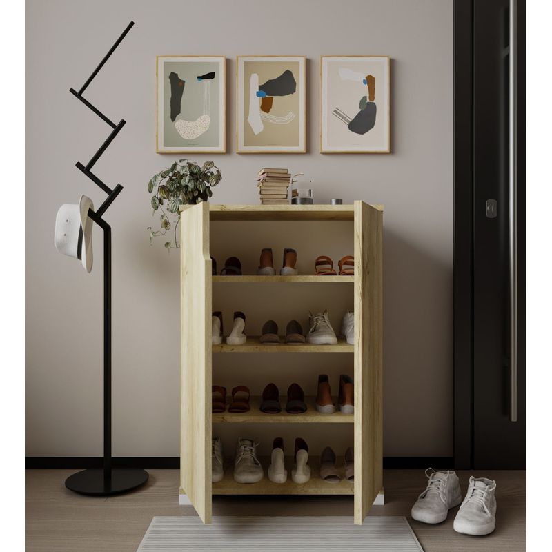 Casa si Gradina - Mobilier - Dulapuri si sifoniere - Dulapuri pantofi - Pantofar Hanah Home, PAL melaminat, 60 x 34 x 97 cm, sapphire stejar, 469ORN1303 - Infinity.ro
