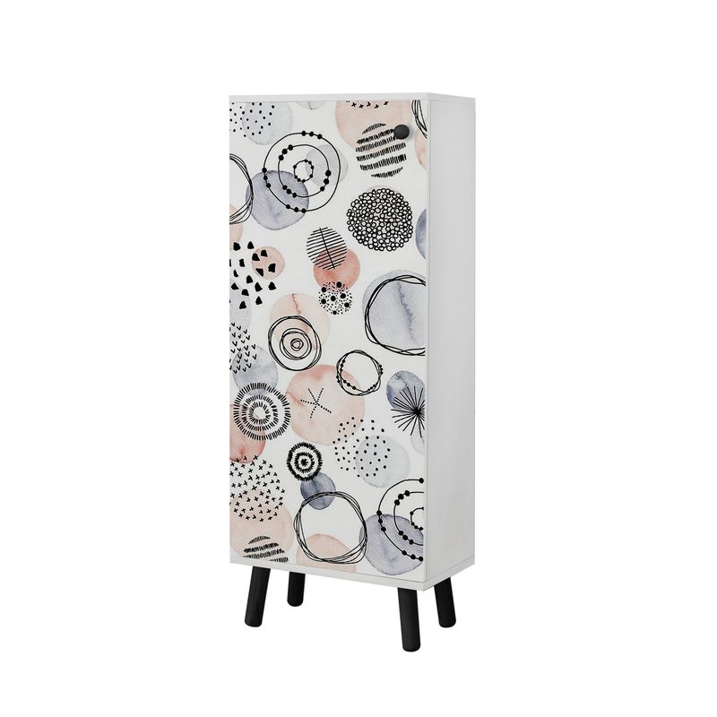 Casa si Gradina - Mobilier - Dulapuri si sifoniere - Dulapuri pantofi - Pantofar Hanah Home, PAL melaminat, 50 x 38 x 135 cm, alb/negru, lemn masiv, 869VEL8628 - Infinity.ro