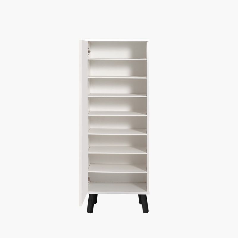 Casa si Gradina - Mobilier - Dulapuri si sifoniere - Dulapuri pantofi - Pantofar Hanah Home, PAL melaminat, 50 x 38 x 135 cm, alb/negru, lemn masiv, 869VEL8628 - Infinity.ro